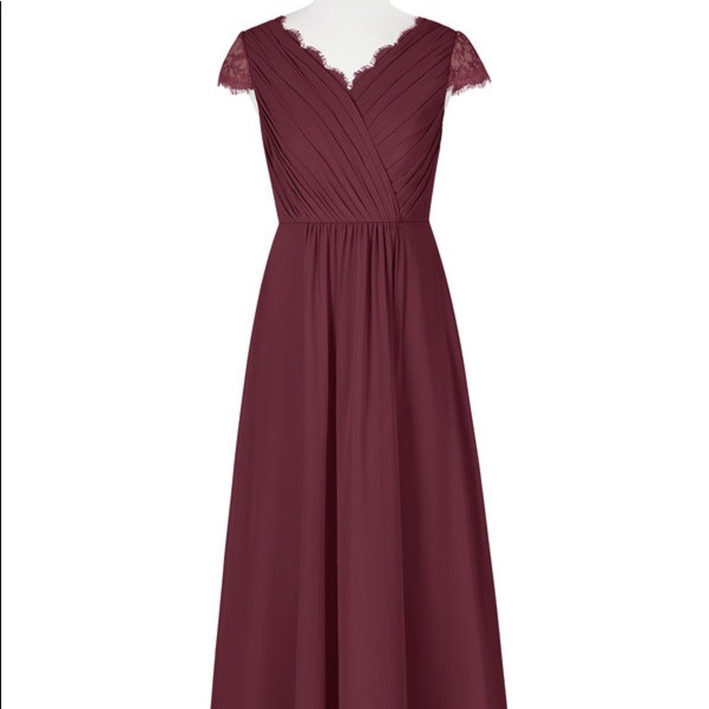 Azazie Cabernet bridesmaid dress
